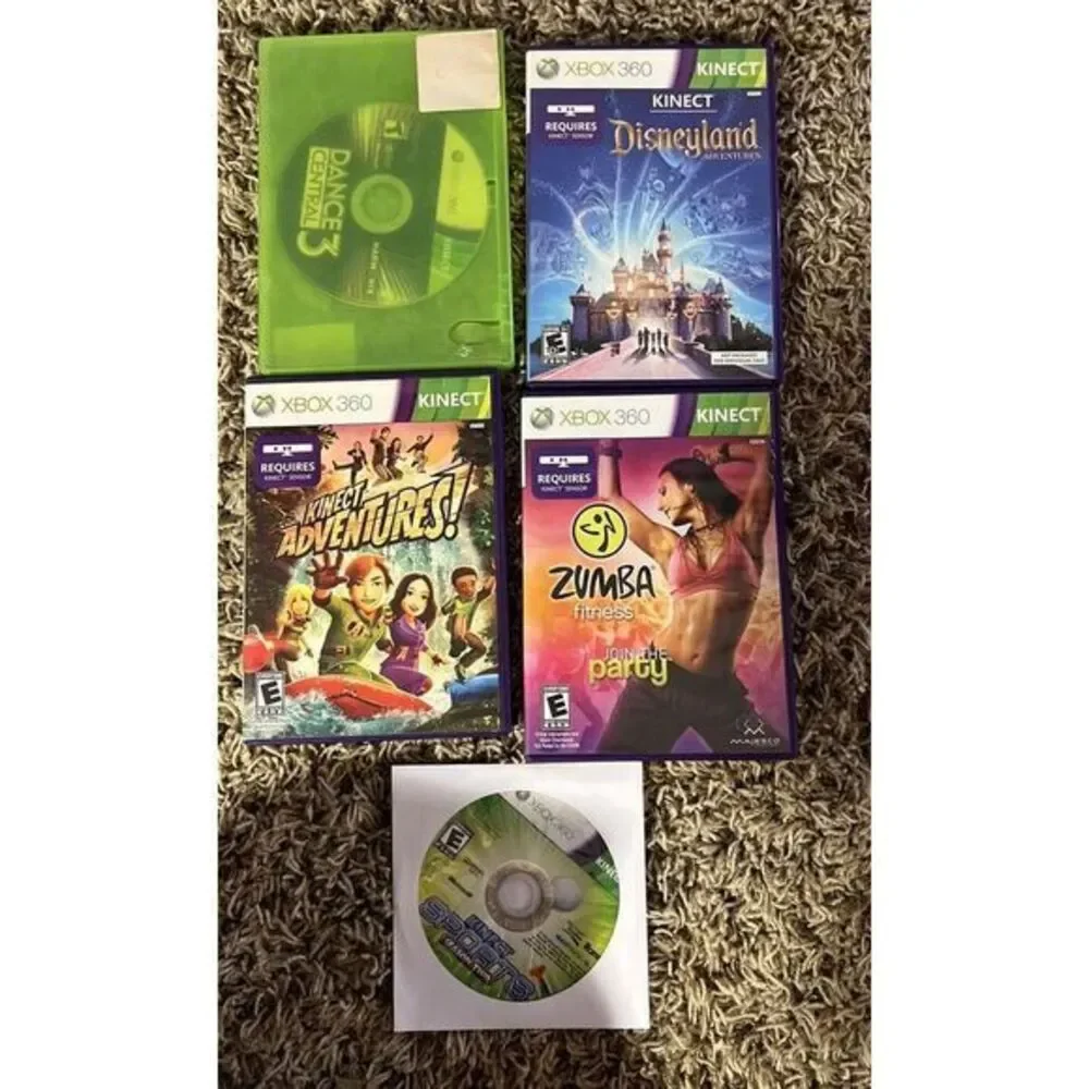 Game Lot Of 5 Kinect Games (Microsoft Xbox 360)
